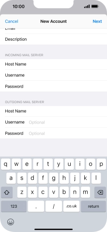 Press Username and key in the username for your Telstra email account.