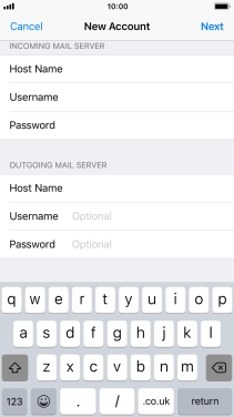 Press Username and key in the username for your Telstra email account.