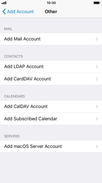 Press Add Mail Account.