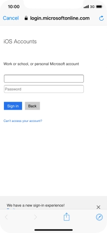 Press Password and key in the password for your email account.