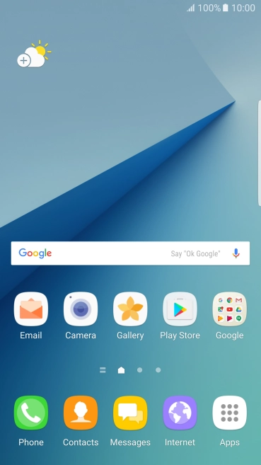 Press the Application key to open a list of the most recently used applications.